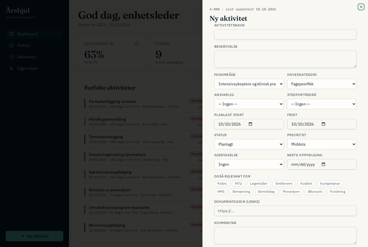 4. Opprette og redigere en aktivitet
